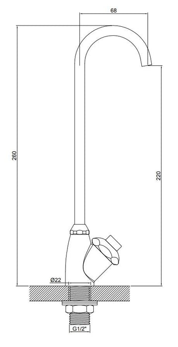 Bottle Filler Tap - Oxford Hardware - OHBOTFTAP