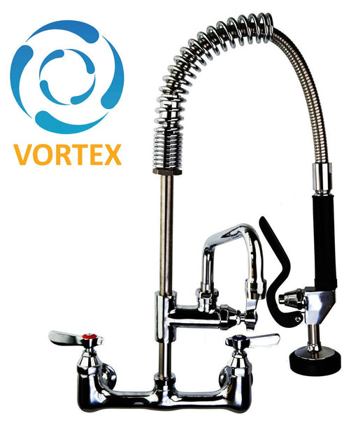 OHW30M - Wall Mounted Pre-Rinse Spray, Twin Pedestal, Twin Feed, Mini Style - Oxford Hardware - OHW30M