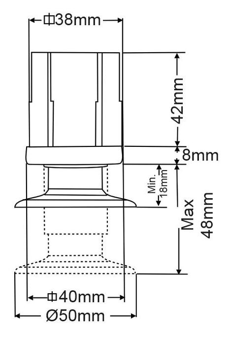Premium Adjustable Foot Inserts - Heavy Duty Plastic - Oxford Hardware - E40F