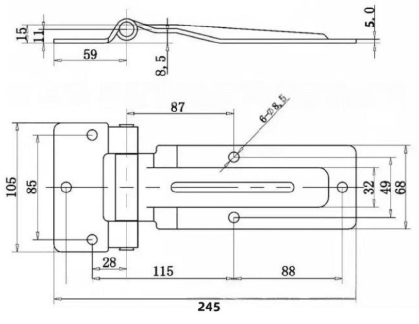 Strap Hinge - Oxford Hardware - 11342000004