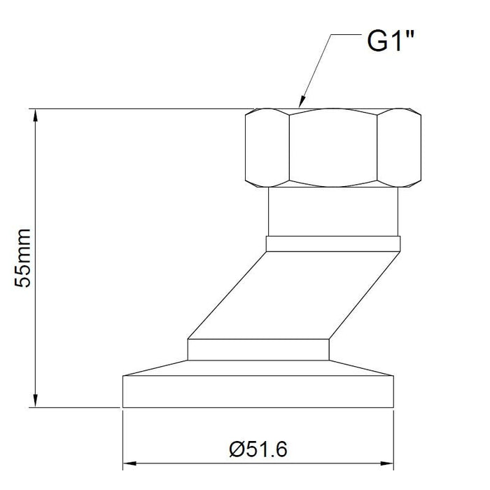 ZZ86 - Inlet Fittings With Offset for Twin Pedestal, Twin Feed Taps & Pre-Rinse Sprays - Oxford Hardware - ZZ86