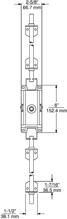 Dual Point Latching 0160 :: Two-point Bolt-action Latch - Oxford Hardware