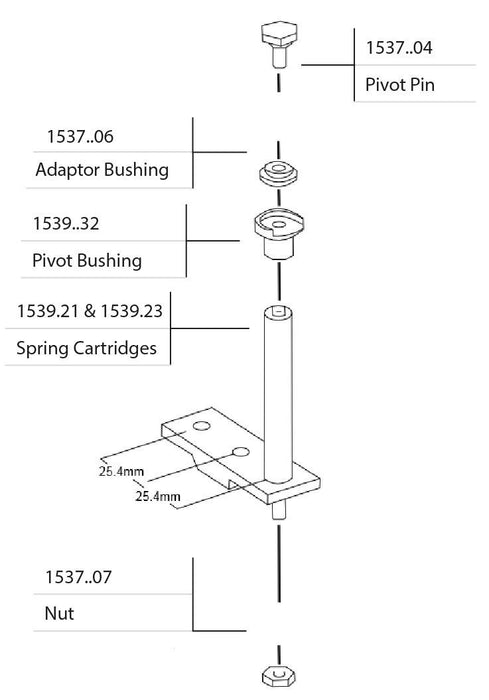 1539 :: Pivot Hinge - Oxford Hardware - 1539000021