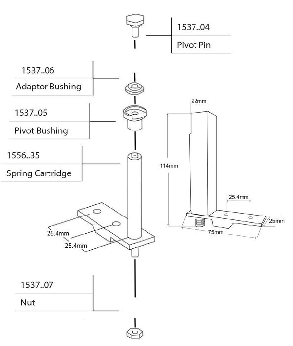 1556 :: Pivot Hinge - Oxford Hardware - 1556001535