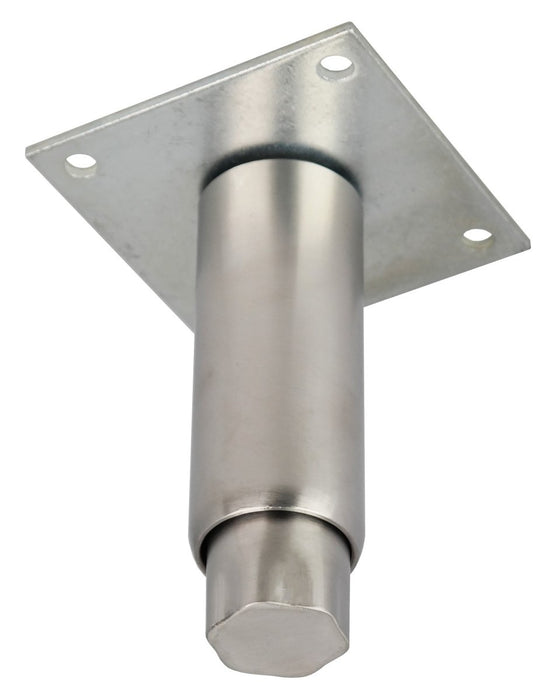1762-4010-MPH - 4" Stainless Steel Leg, hex foot, plate with 70 x 70 centres - Oxford Hardware - 1762-4010-MPH