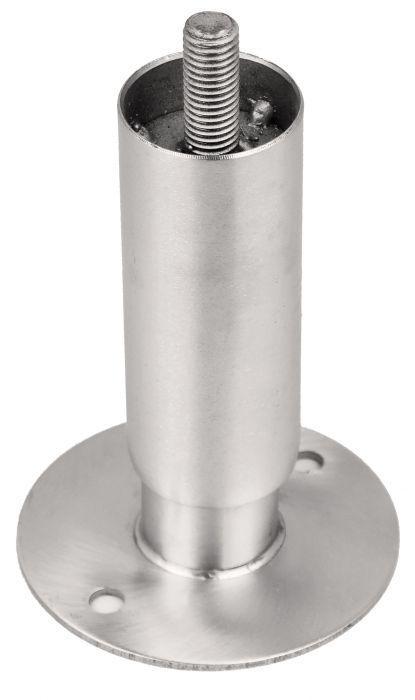 1762-5010-M12FL - 5" Stainless Steel Leg, 40mm flange foot, M12 stud - Oxford Hardware - 1762-5010-M12FL