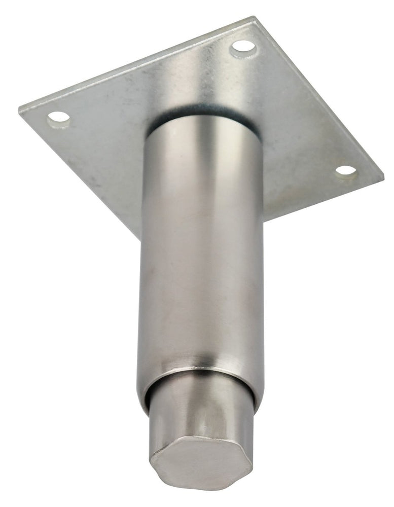 1762-6010-MPH - 6" Stainless Steel Leg, hex foot, plate with 70 x 70 centres - Oxford Hardware - 1762-6010-MPH