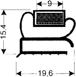 19-M - Refrigeration Gaskets :: Flap Type - Oxford Hardware - 19-M