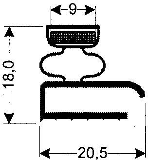 25-M - Refrigeration Gaskets :: Flap Type - Oxford Hardware - 25-M