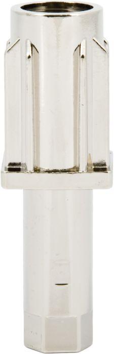 55 303 2001 - Bullet Foot, Zamac, Nickel Plated for 30mm square tube - Oxford Hardware - 55 303 2001C