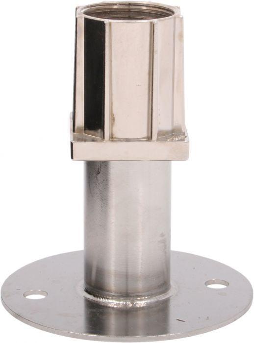 55 303 4004 - Flange Foot, Zamac, Nickel Plated for 40mm square tube, Stainless Steel Foot - Oxford Hardware - 55 303 4004