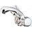 700BMR - Mono basin mixer,twin rd head, 2 hoses - Oxford Hardware - 700BMR