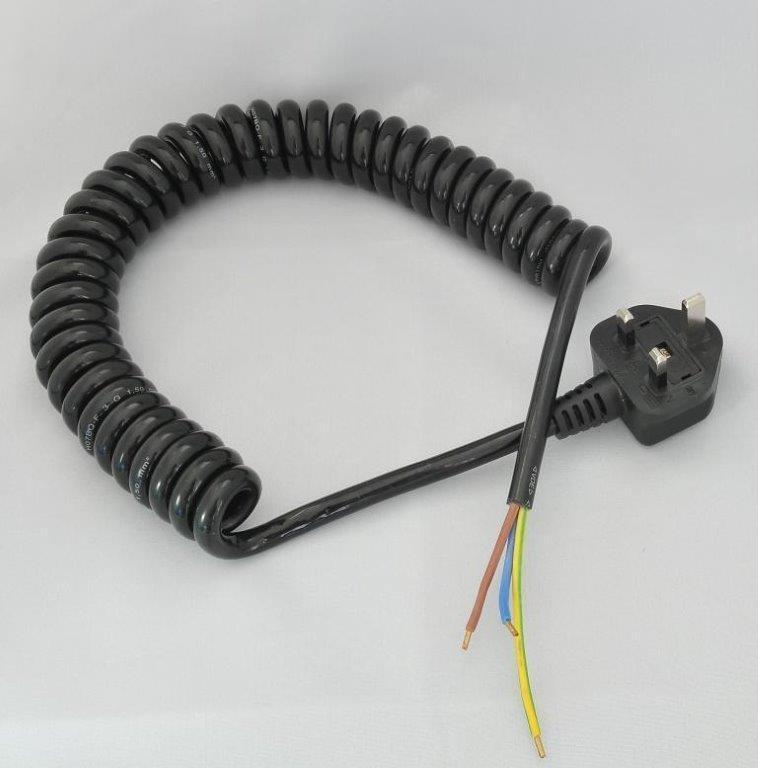 95.7029 Spiral cable with 13A plug - Oxford Hardware - 95.7029