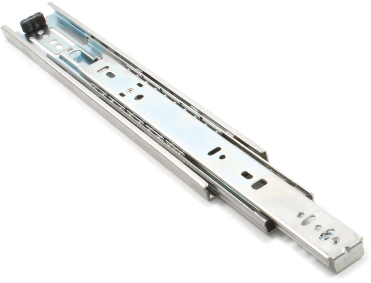 Grant 529-14 Full-Extension Drawer Slides - Zinc-Plated, 14-inch, With Mounting Screws (Made In USA)