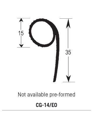 CG14EO - Compression Gasket PVC, Grey, Supplied In 3 Metre Lengths, Not Available Pre-Formed - Oxford Hardware - CG14EO