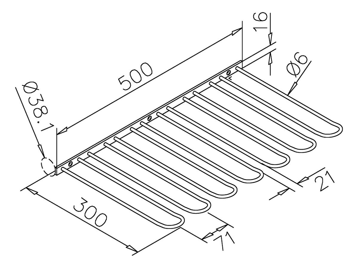 Glass Rack - 300mm - Oxford Hardware