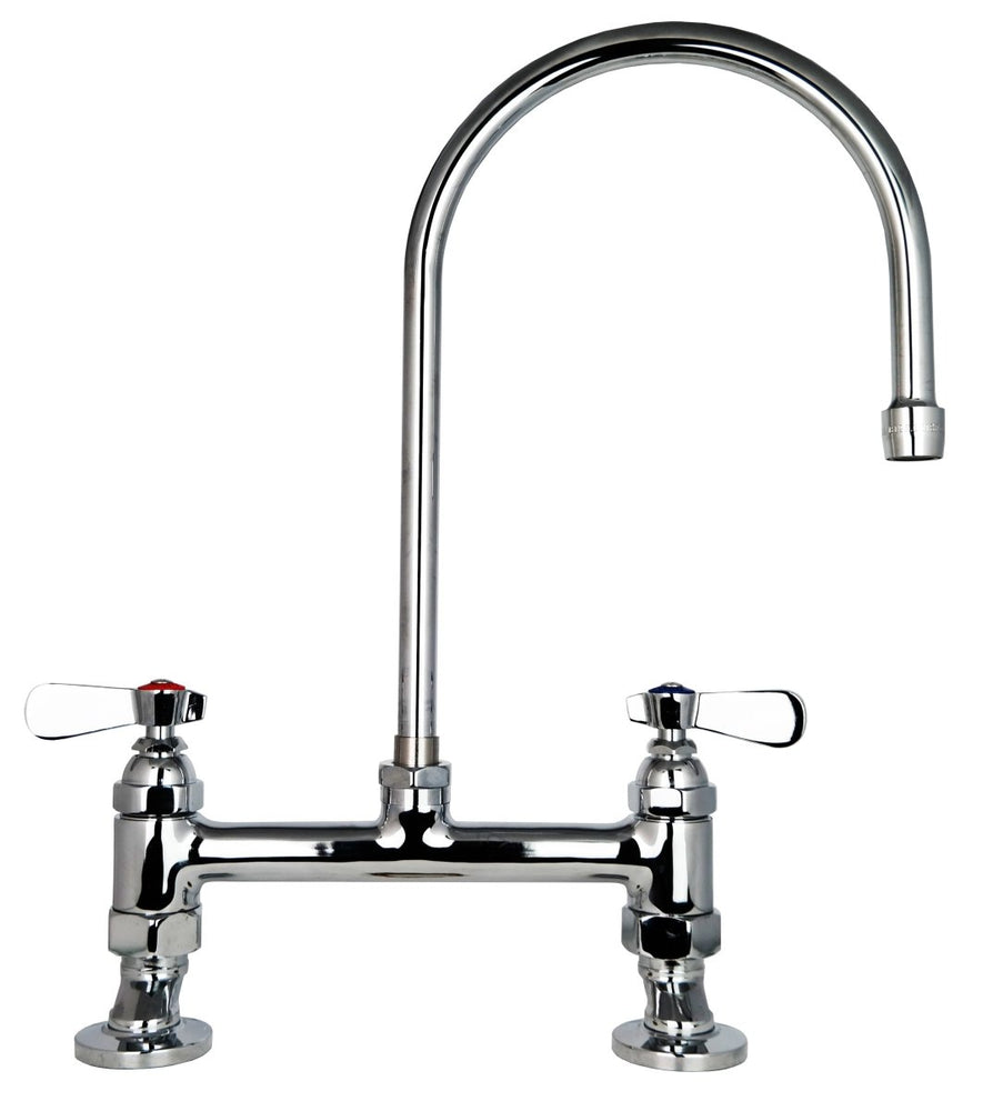 OHD3G6 - Twin pedestal, Twin feed Pantry Tap with 6" Gooseneck Spout - Oxford Hardware - OHD3G6