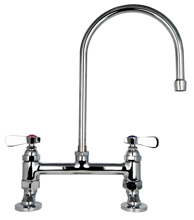 OHD3G8 - Twin pedestal, Twin feed Pantry Tap with 8" Gooseneck Spout - Oxford Hardware - OHD3G8