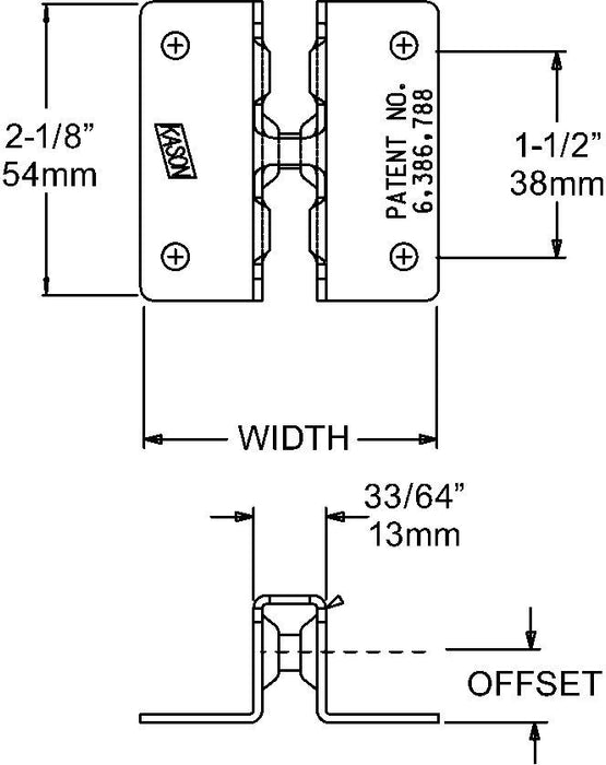 Panel Fastener :: 1156A & B Locking Points - Oxford Hardware - 1155000500