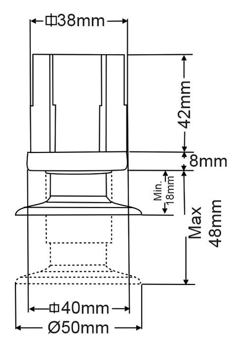 Premium Adjustable Foot Inserts - Heavy Duty Plastic - Oxford Hardware
