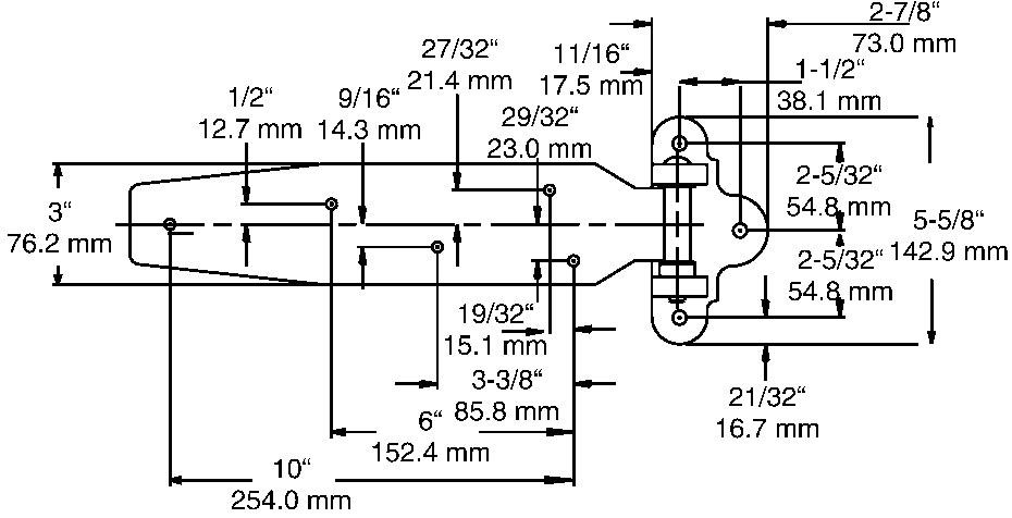 Steel Strap Hinges - Oxford Hardware - 1075000004