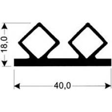 TYPE 40-A - Gasket 40A- Black- (£ per m) - Oxford Hardware - TYPE 40-A