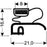 TYPE 46-M - Gasket 46M-White-Lip-2.5m L (£ per m) - Oxford Hardware - TYPE 46-M